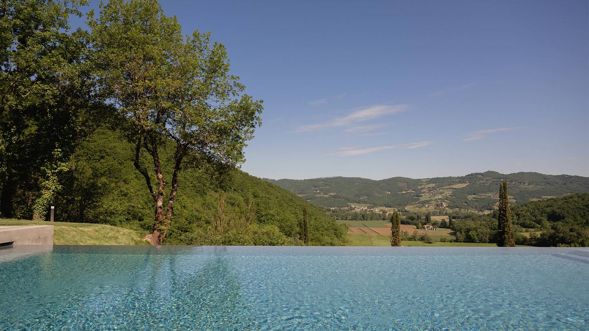 infinity pool with stunning view